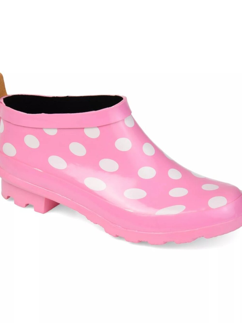 Journee Collection New in Box: FuN Women's Pink Polka Dot Rain Shoes (Size 7)